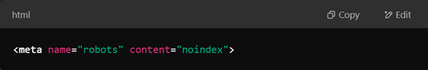 Remove Noindex Meta Tags