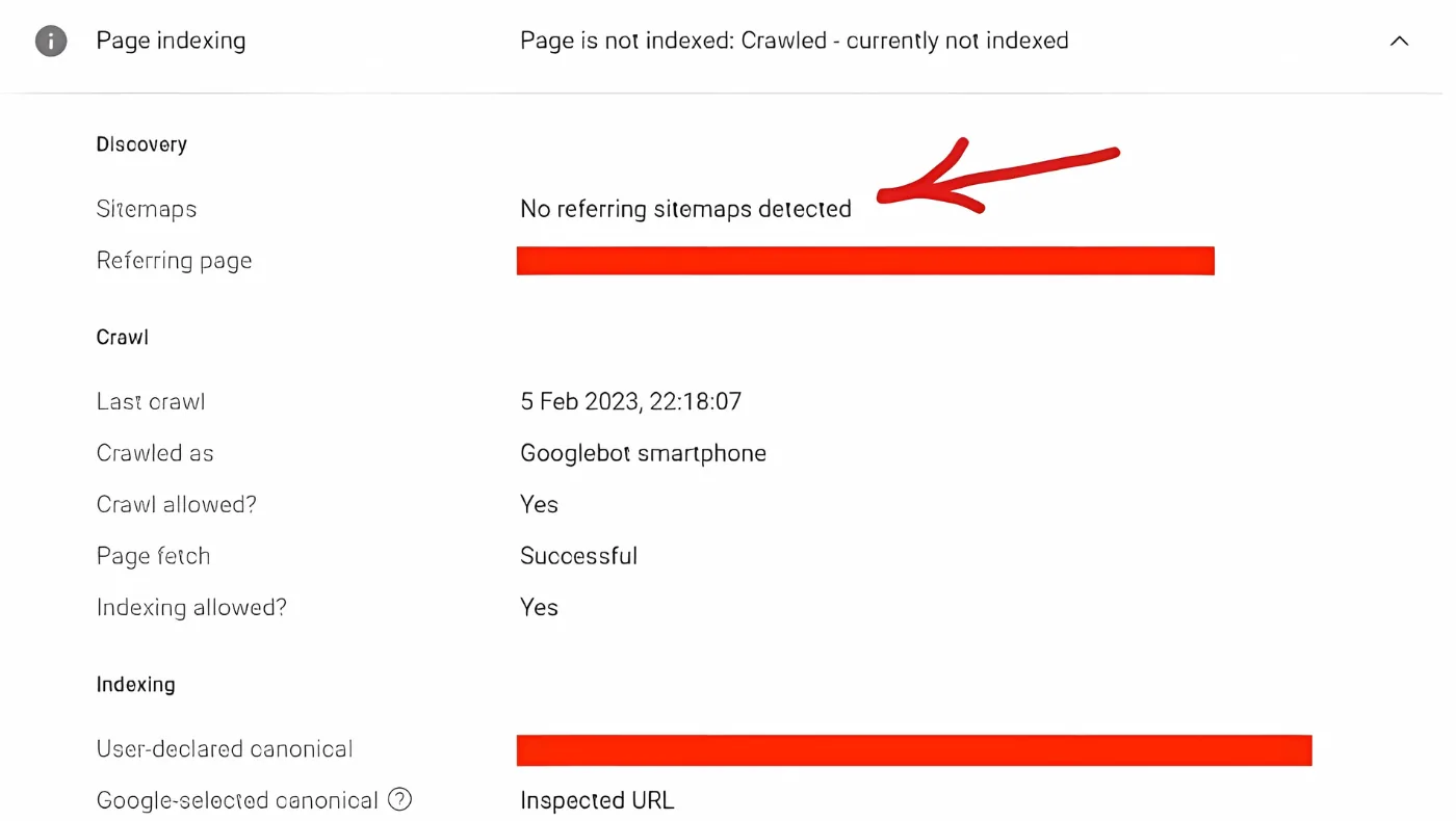 Sitemap and Indexing Issues