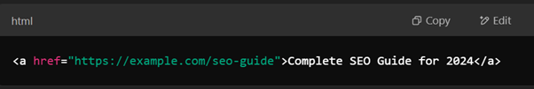 Use Descriptive, Keyword-Rich Anchor Text