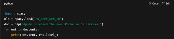 Named Entity Recognition (NER)